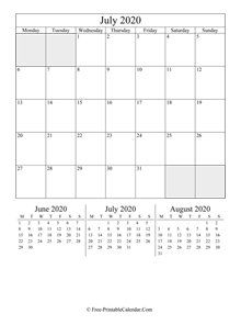 2020 calendar july vertical layout