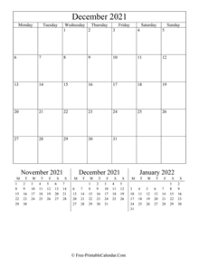 2021 calendar december vertical layout