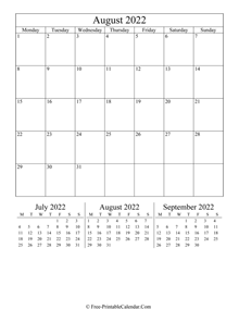 2022 calendar august vertical layout