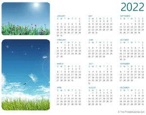 2022 photo calendar (horizontal layout)