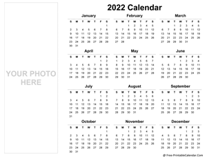 2022 yearly photo calendar