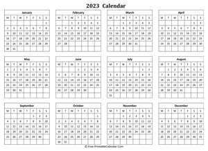 2023 landscape calendar