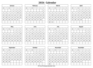 2026 landscape calendar