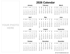 2026 yearly photo calendar