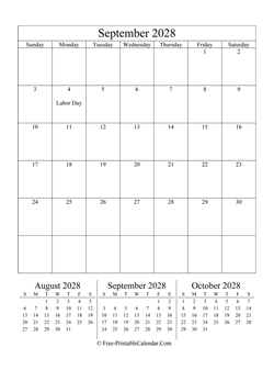 2028 calendar september vertical layout