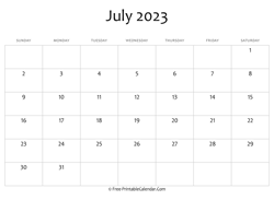 calendar july 2023 editable