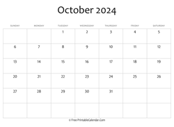 calendar october 2024 editable