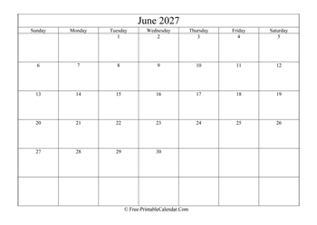 june 2027 calendar printable with holidays