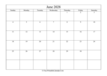 june 2028 calendar printable holidays