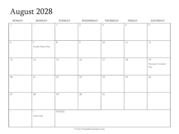 printable august calendar 2028