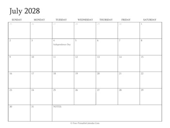 printable july calendar 2028