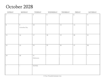 printable october calendar 2028