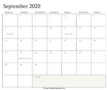 printable september calendar 2020