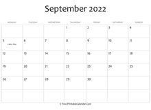 september 2022 calendar printable holidays